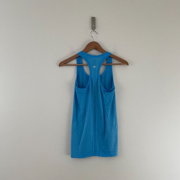 Lululemon Swiftly Tech Racerback Tank Kayak Blue Size 4 - Picture 2 of 5